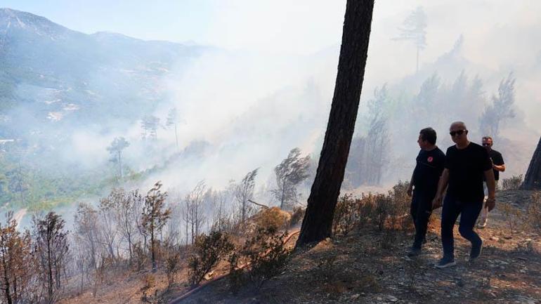 Antalyanın 3 ilçesinde 5 noktada çıkan yangınlar kontrol altında