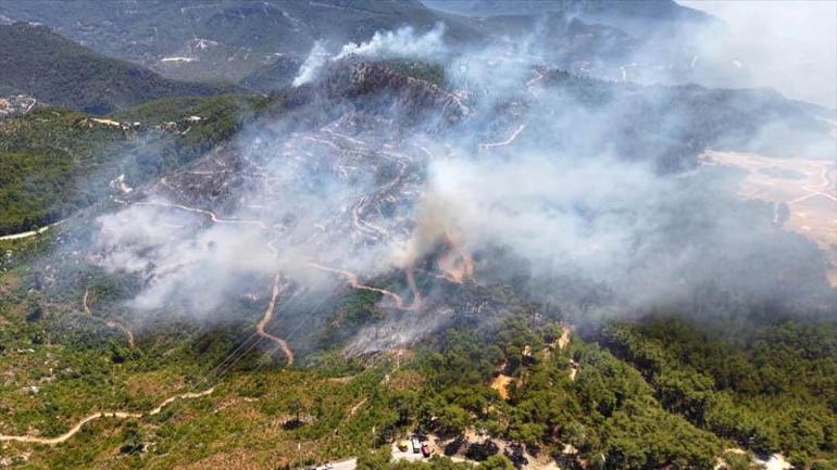 Antalyanın 3 ilçesinde 5 noktada çıkan yangınlar kontrol altında