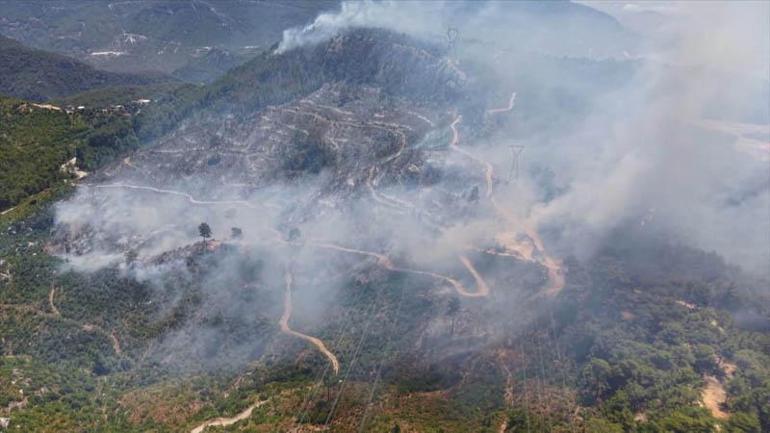 Antalyanın 3 ilçesinde 5 noktada çıkan yangınlar kontrol altında