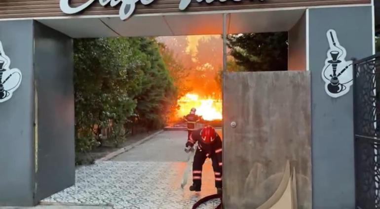 Sakaryada kafede çıkan yangın korkuttu