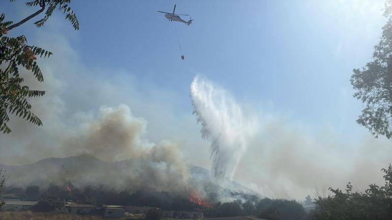 Bodrumda çıkan maki yangını kontrol altında