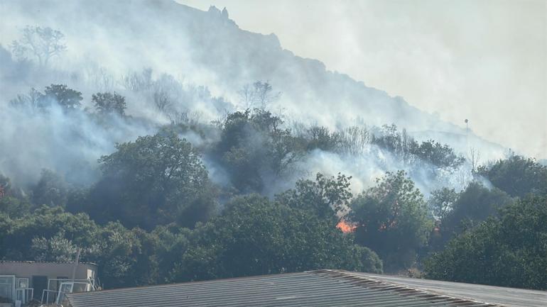Bodrumda çıkan maki yangını kontrol altında