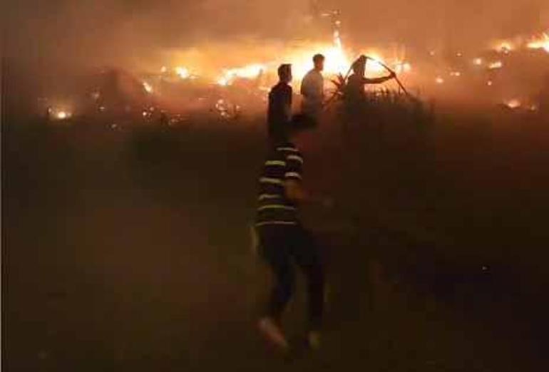 Havai fişek ormanı yaktı; düğündekiler tahliye edildi