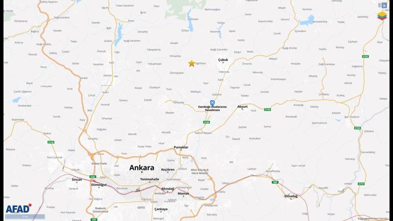 Ankarada 3.6 büyüklüğünde deprem