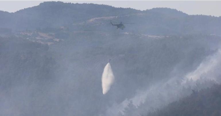 Manisadaki orman yangını 2’nci gününde