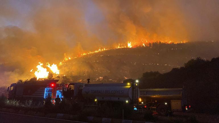 İzmirdeki orman yangını 2nci gününde