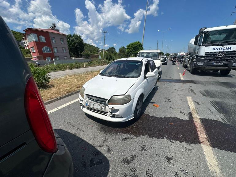Samsun’da 3 araçlı zincirleme kaza; 2 yaralı
