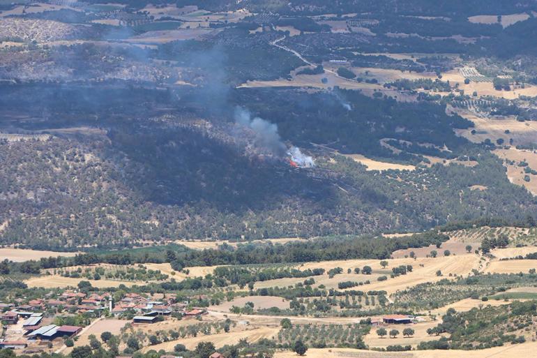 Manisanın 4 ilçesinde yangın; 3 ilçede yangın kontrol altında