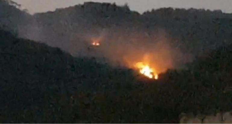 Balıkesirde zeytinlikte çıkan yangın kontrol altında