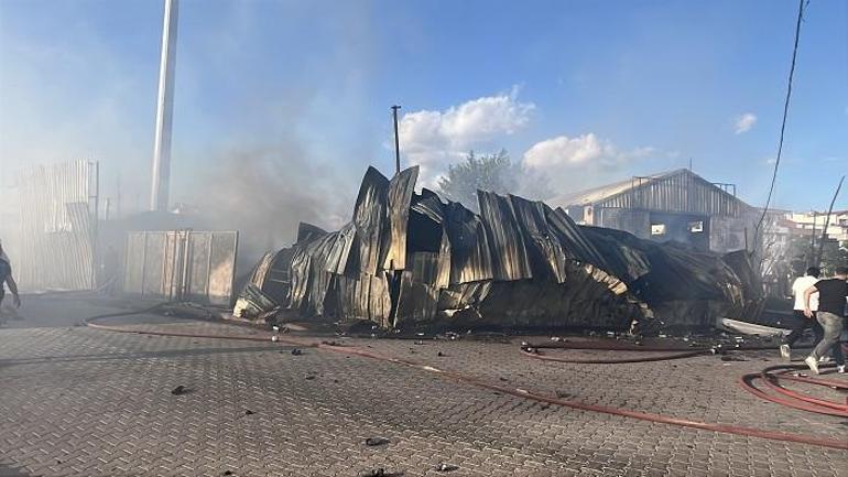 Kocaelide hurda dükkanında çıkan yangın yakındaki atölyeye sıçradı