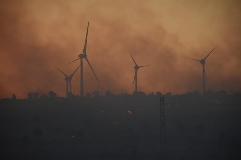 İzmir Çeşmede orman yangını