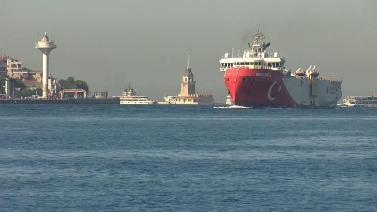 Oruç Reis, İstanbul Boğazından geçti