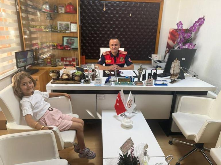 Köyü yanmaktan kurtaran 5 yaşındaki Aslı ödüllendirildi