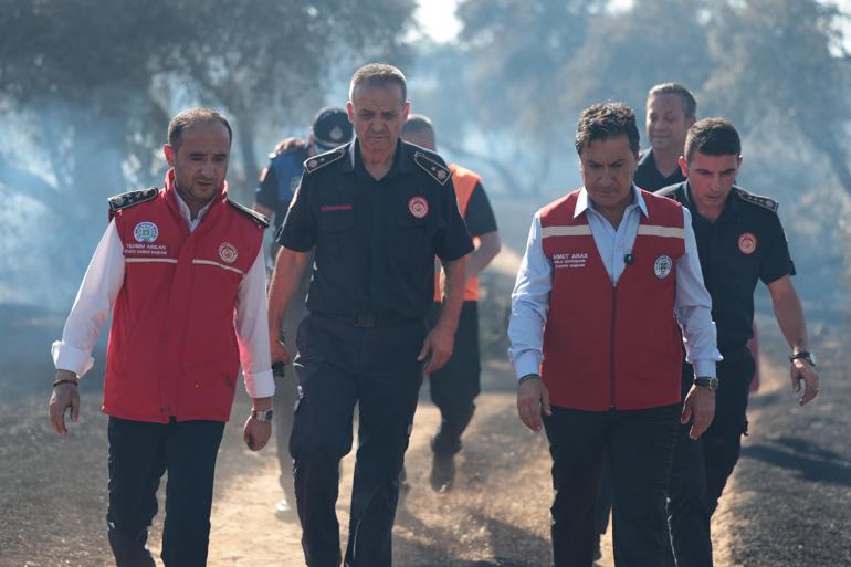 Milasta çıkan zeytinlik yangını kısmen kontrol altında