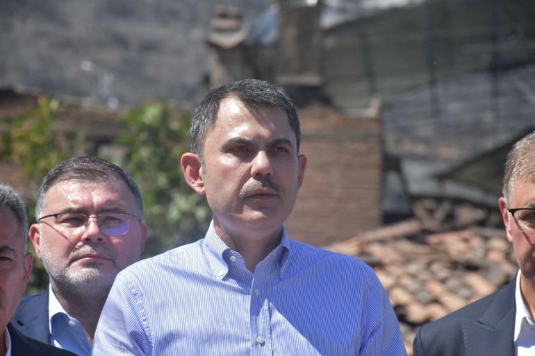Bakan Kurum: Yangınlardan etkilenen 8 ilde toplamda 1168 bina zarar gördü