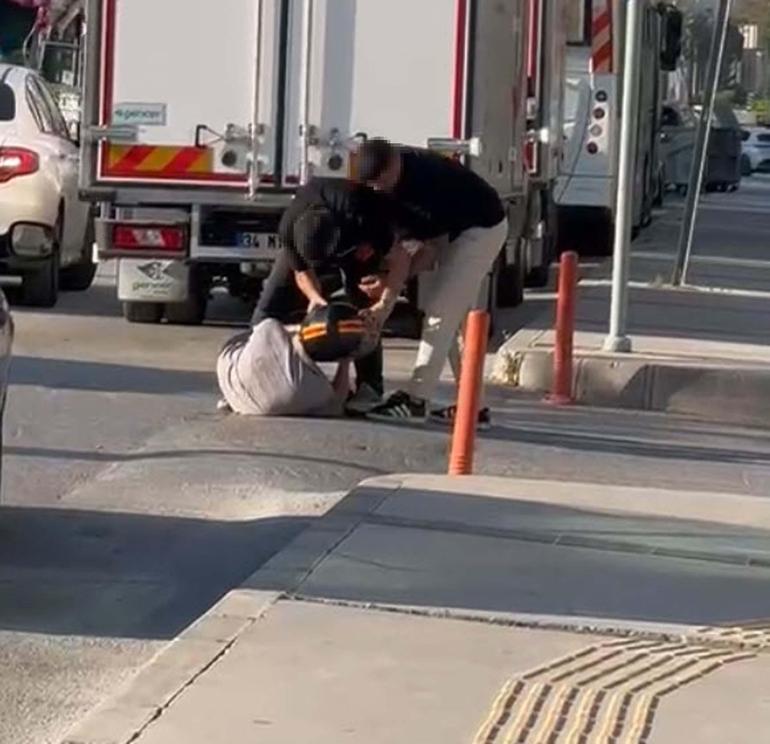 Motosiklet sürücüsüne darp kamerada; 2 gözaltı