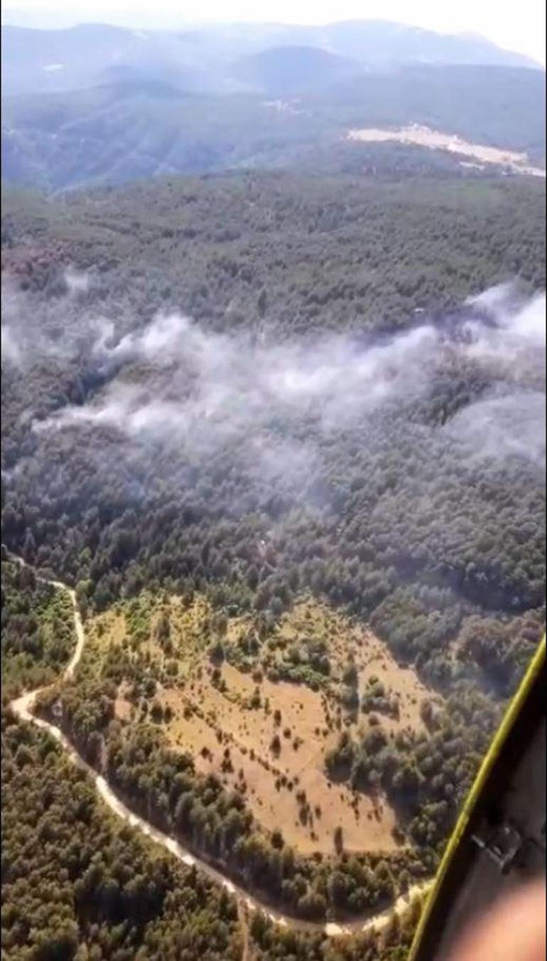 Çankırıdaki orman yangını, kısmen kontrol altında