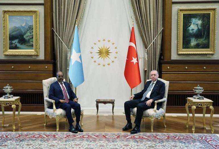 Cumhurbaşkanı Erdoğan, Somali Cumhurbaşkanı Mahmud ile bir araya geldi