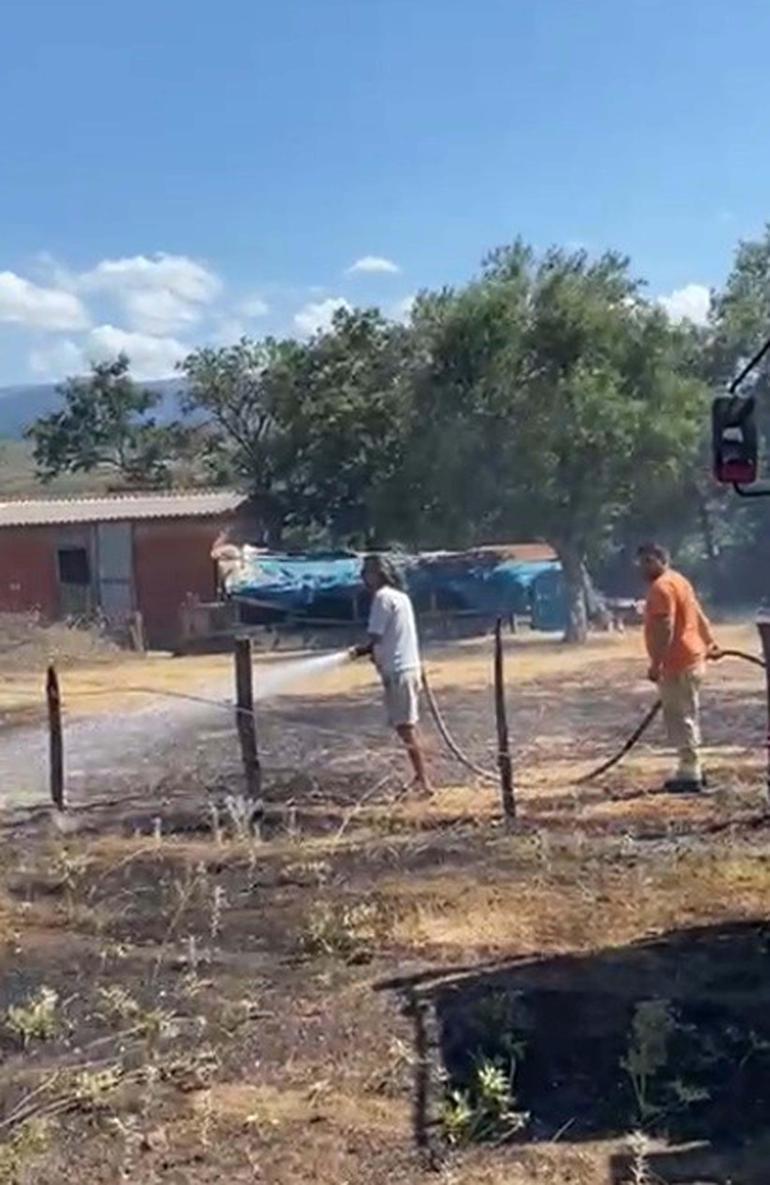 Oyuncu Kenan Çoban, Çanakkalede çıkan yangına müdahale etti