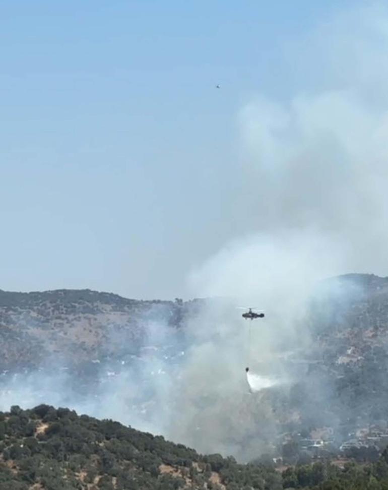 Muğlada tarım arazisinde yangın