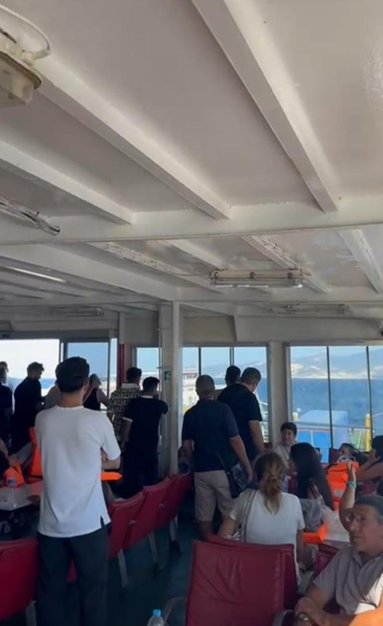 Marmara Adası açıklarında feribotta yangın çıktı