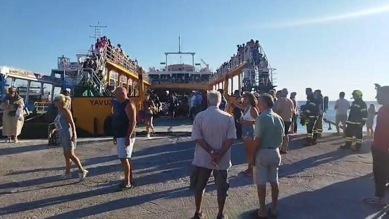 Marmara Adası açıklarında feribotta yangın çıktı
