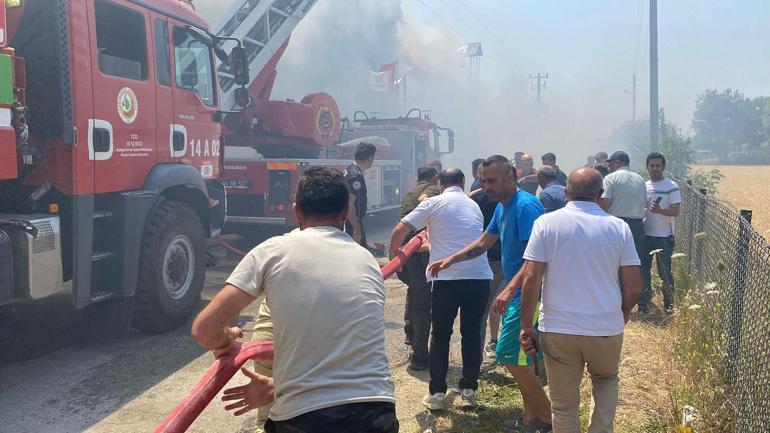 Boluda medikal malzeme üretilen fabrikada yangın