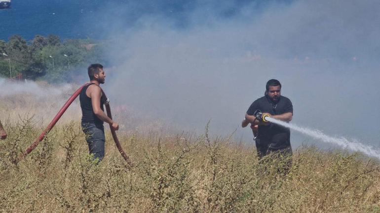 Perinthos Antik Kenti yakınında çıkan anız yangını söndürüldü