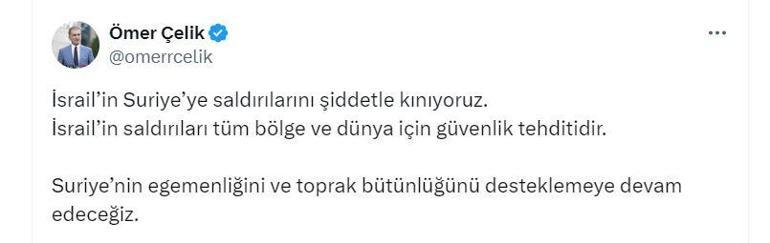 AK Partili Çelik: İsrailin Suriyeye saldırılarını şiddetle kınıyoruz
