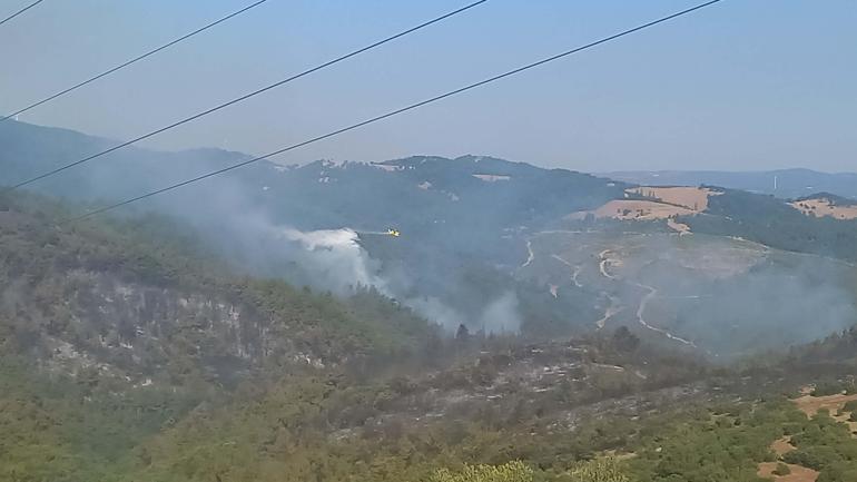 Balıkesirdeki orman yangını 2nci gününde