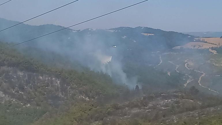 Balıkesirdeki orman yangını 2nci gününde