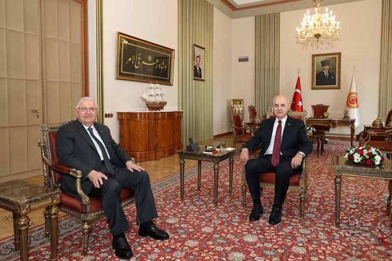 TBMM Başkanı Kurtulmuş, Bakan Yaşar Güler ile TSK komuta kademesini kabul etti