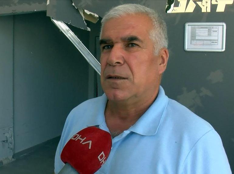 Otomobilin iş yerine girdiği kaza kamerada