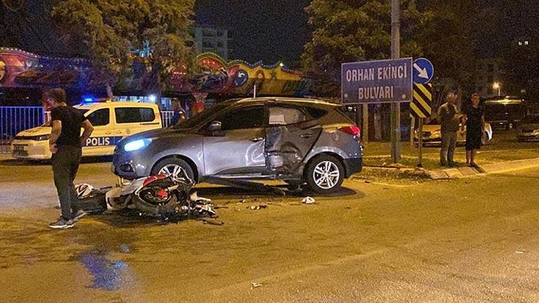 Adana’da otomobille çarpışan motosikletin sürücüsü öldü