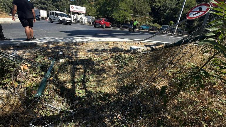 Sarıyerde araçla çarpışan otomobil fidanlığa uçtu: Bu arabadan sağ çıktıysa söyleyecek kelime bulamıyorum