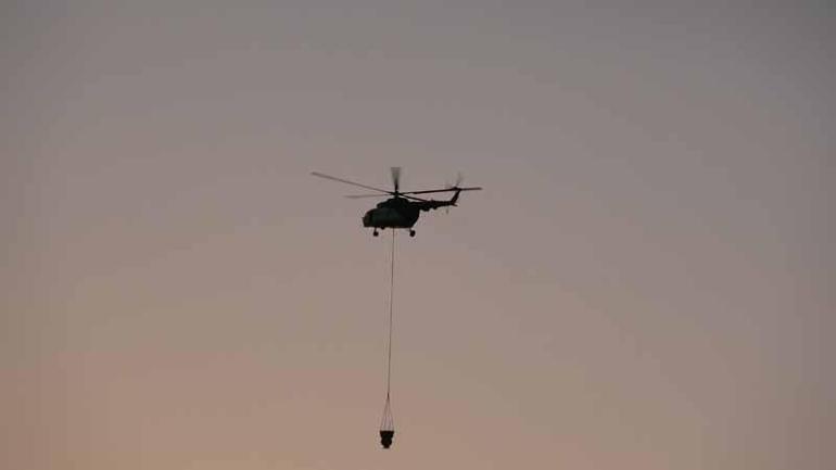 İzmirdeki orman yangını 2nci gününde; yanan alanlar dronla görüntülendi