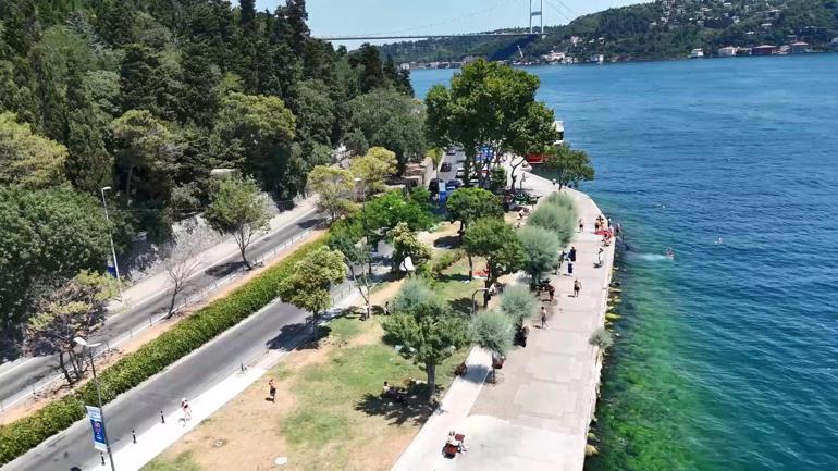 İstanbulda sıcak havadan bunalanlar boğazda serinledi