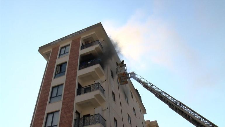 Maltepede 5 katlı binada çıkan yangın söndürüldü
