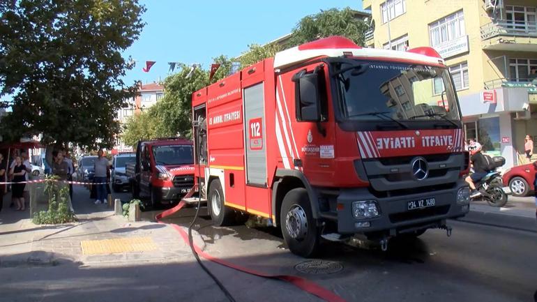 Maltepede 5 katlı binada çıkan yangın söndürüldü