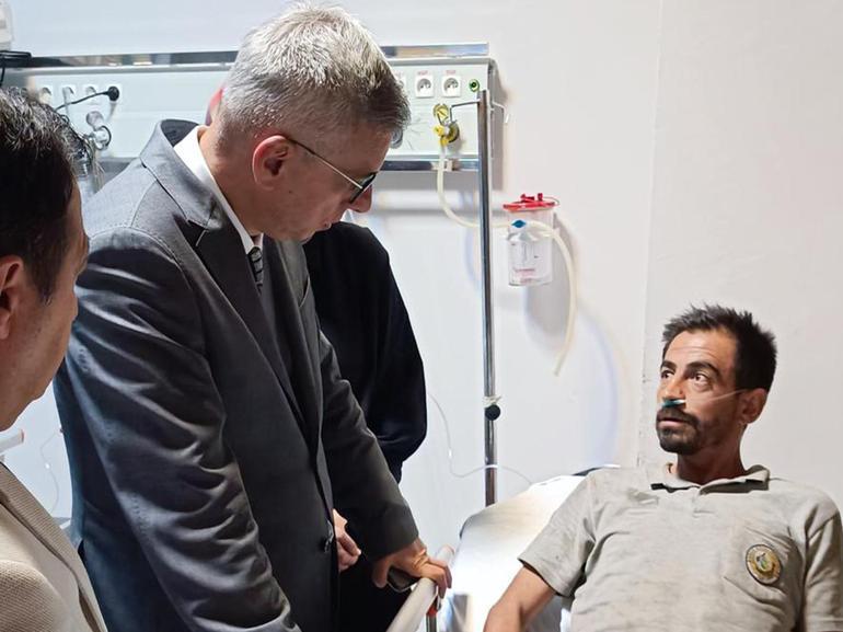 Bakan Memişoğlu, orman yangınında yaralananları ziyaret etti