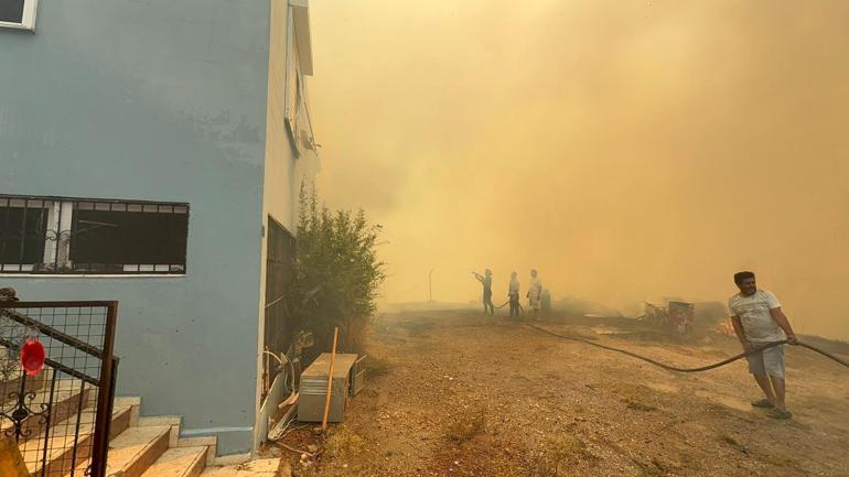Antalyada rekor sıcaklıkta orman yangını fırtınası
