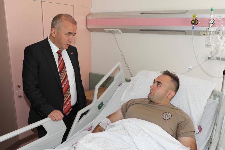 Havaya ateş açıp, gelen polisi yaralayan şüpheli, vurularak etkisiz hale getirildi