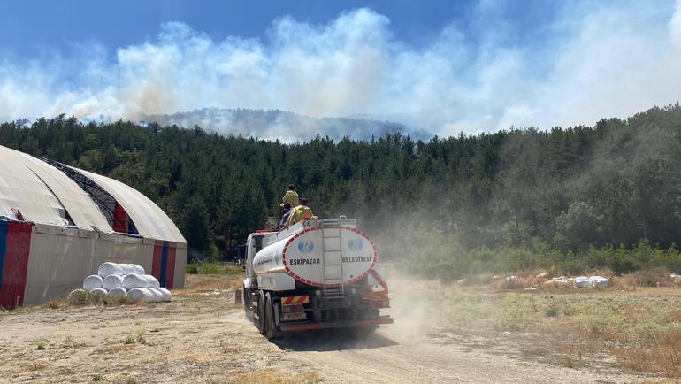 Karabükte orman yangınlarına müdahale sürüyor