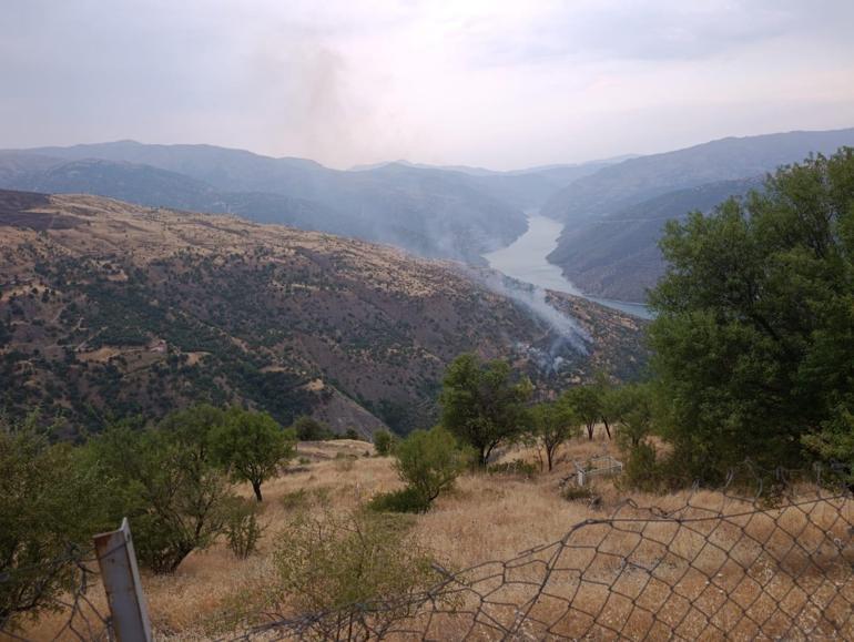 Elazığ’da örtü yangını; ekipler müdahale ediyor