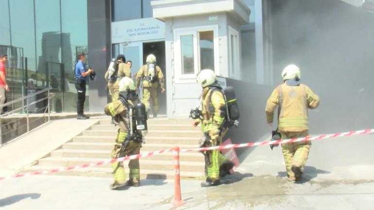 Şişli Tapu Müdürlüğü’nde yangın paniği