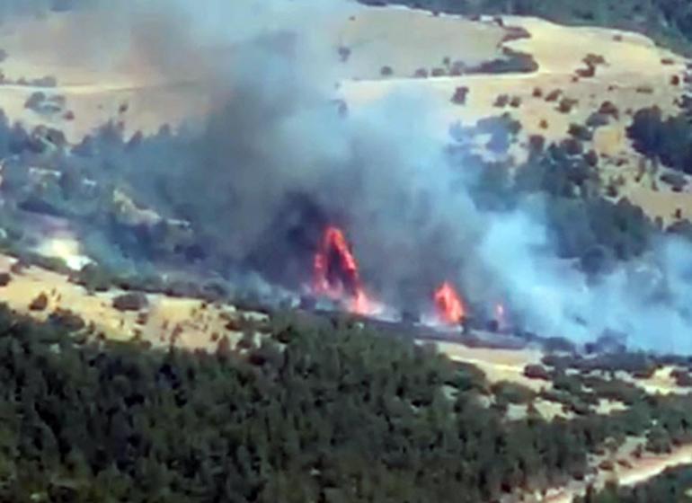 Manisada tarım arazisinde yangın
