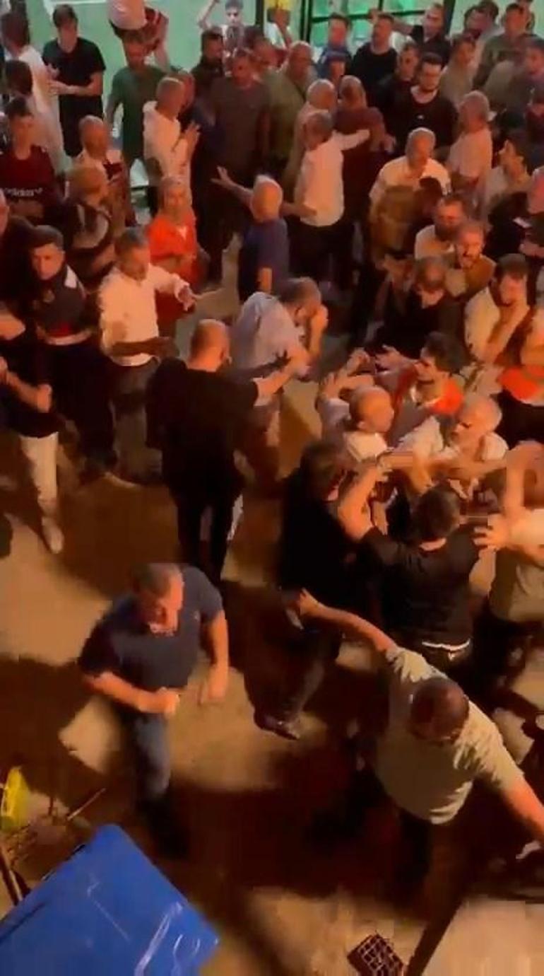 Rize’de amatör turnuvadaki arbede kamerada