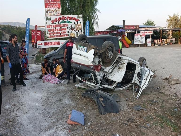 6 kişinin yaralandığı kaza kamerada