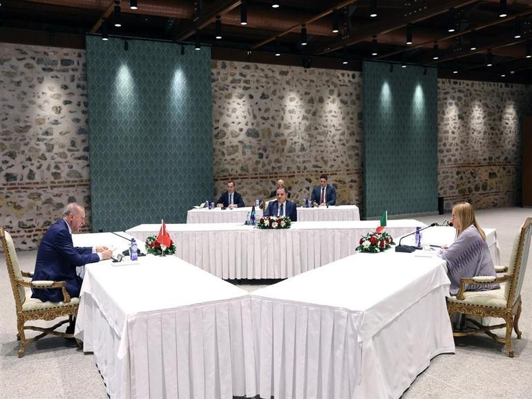 Cumhurbaşkanı Erdoğan, Meloni ve Dibeybe görüşmesi sona erdi