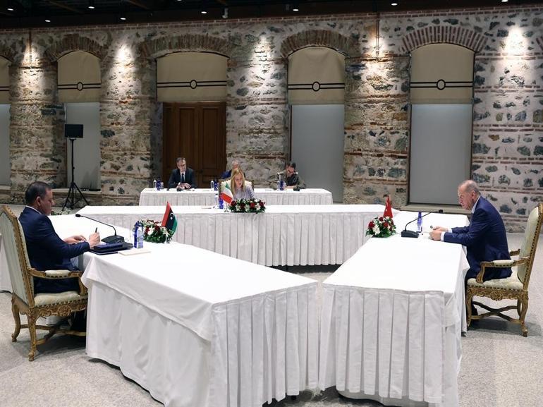 Cumhurbaşkanı Erdoğan, Meloni ve Dibeybe görüşmesi sona erdi